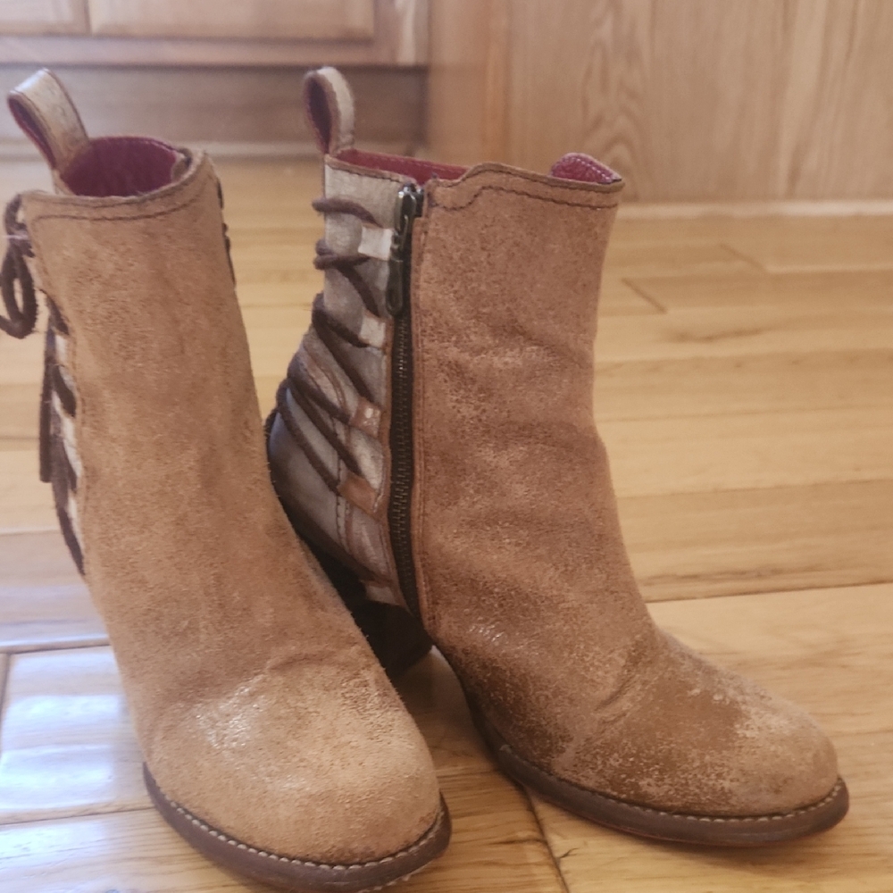 Bed Stu Rustic Brown Ankle Boots